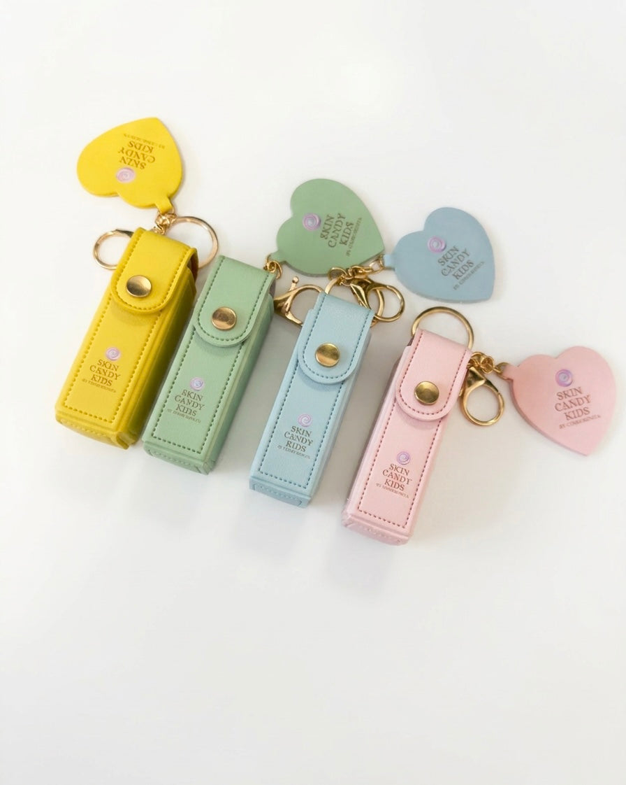 Candy Gloss Clip pouch with heart mirror