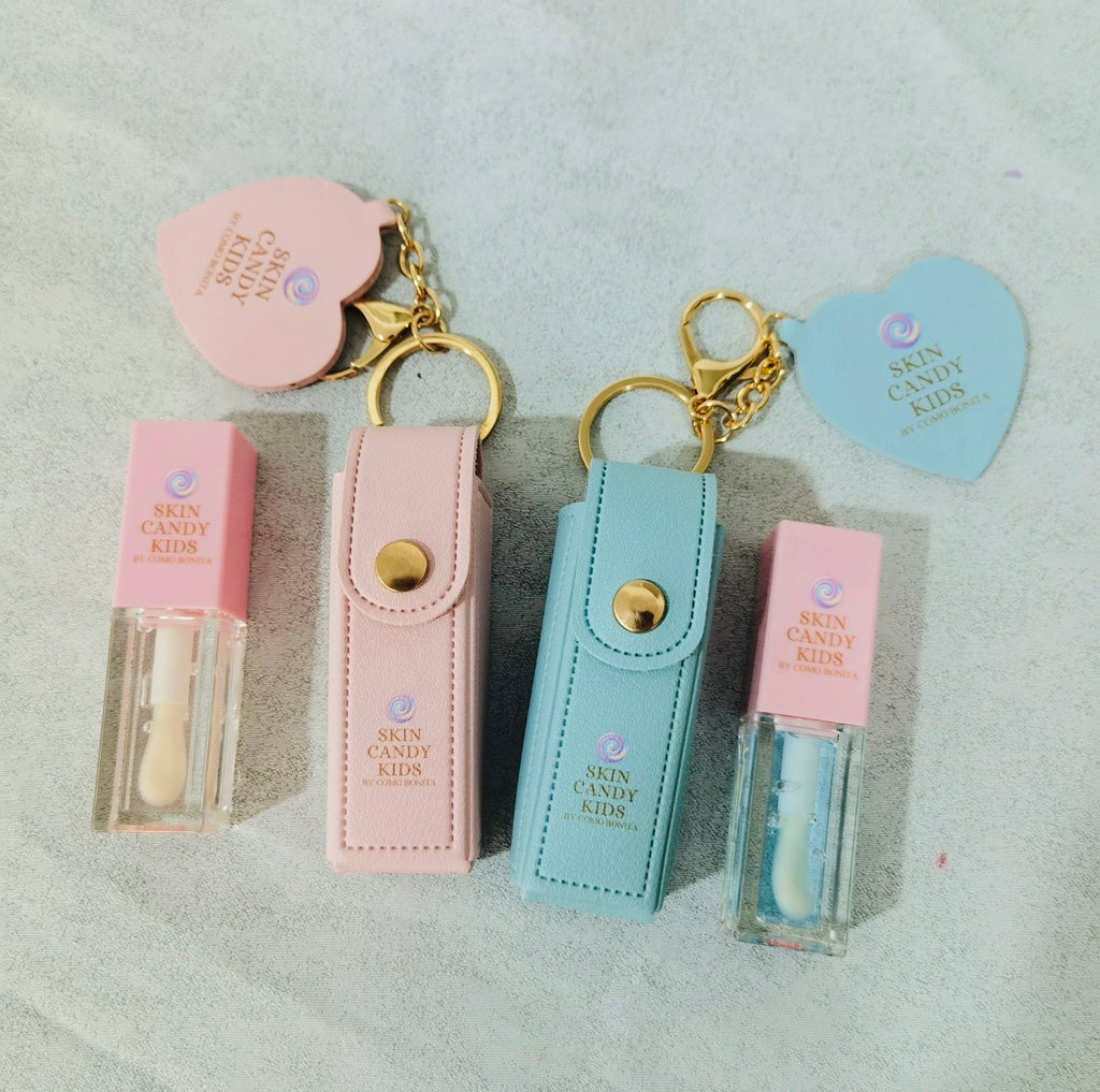 Candy Gloss Clip pouch with heart mirror