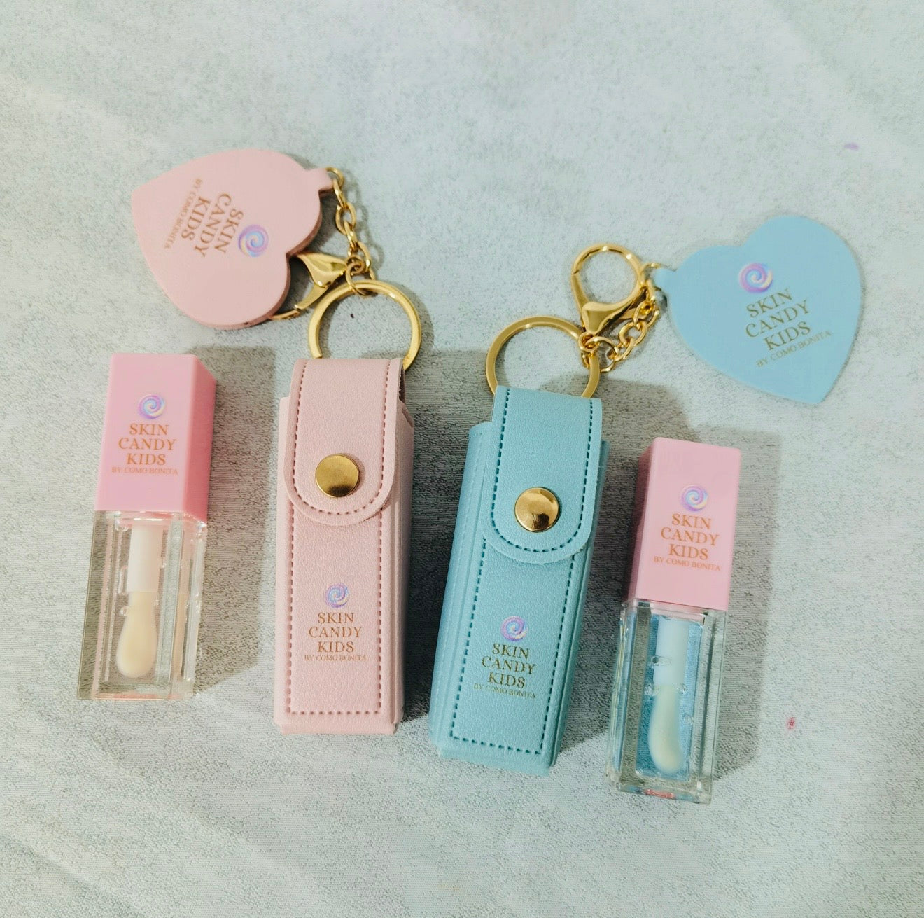 Candy Gloss Clip pouch with heart mirror