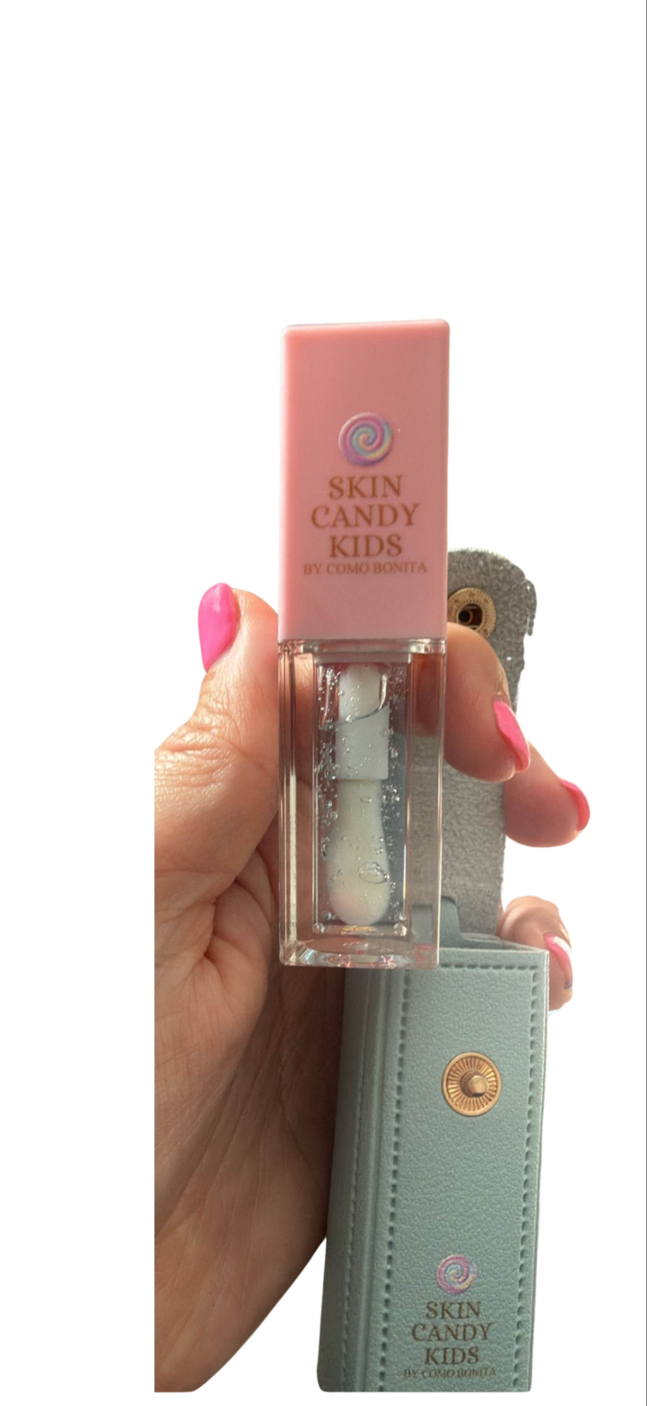 Candy Gloss Clip pouch with heart mirror