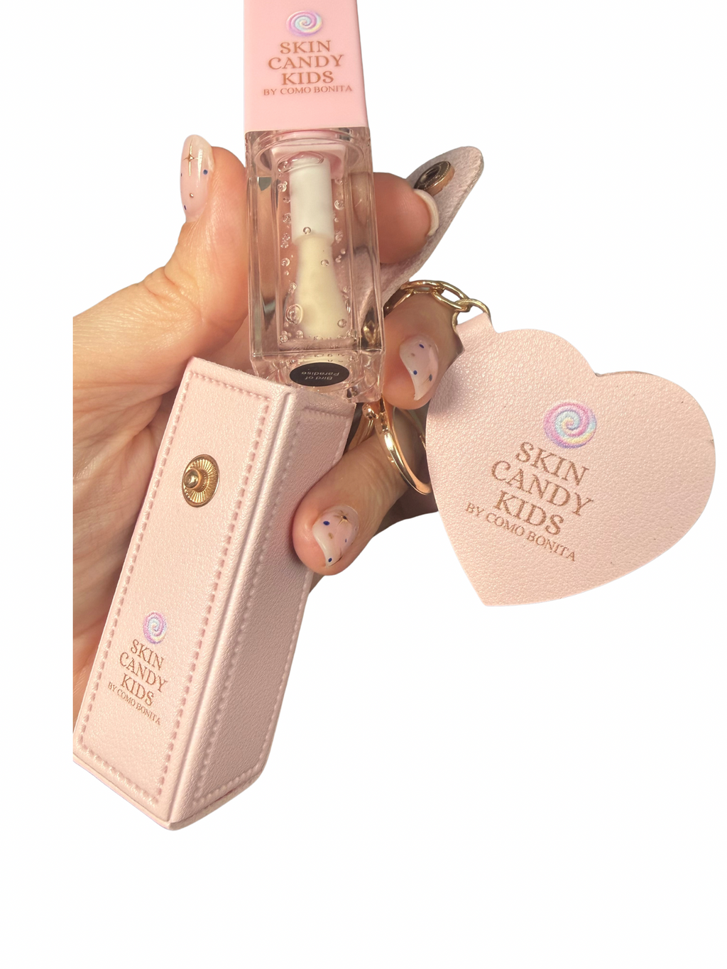 Candy Gloss Clip pouch with heart mirror