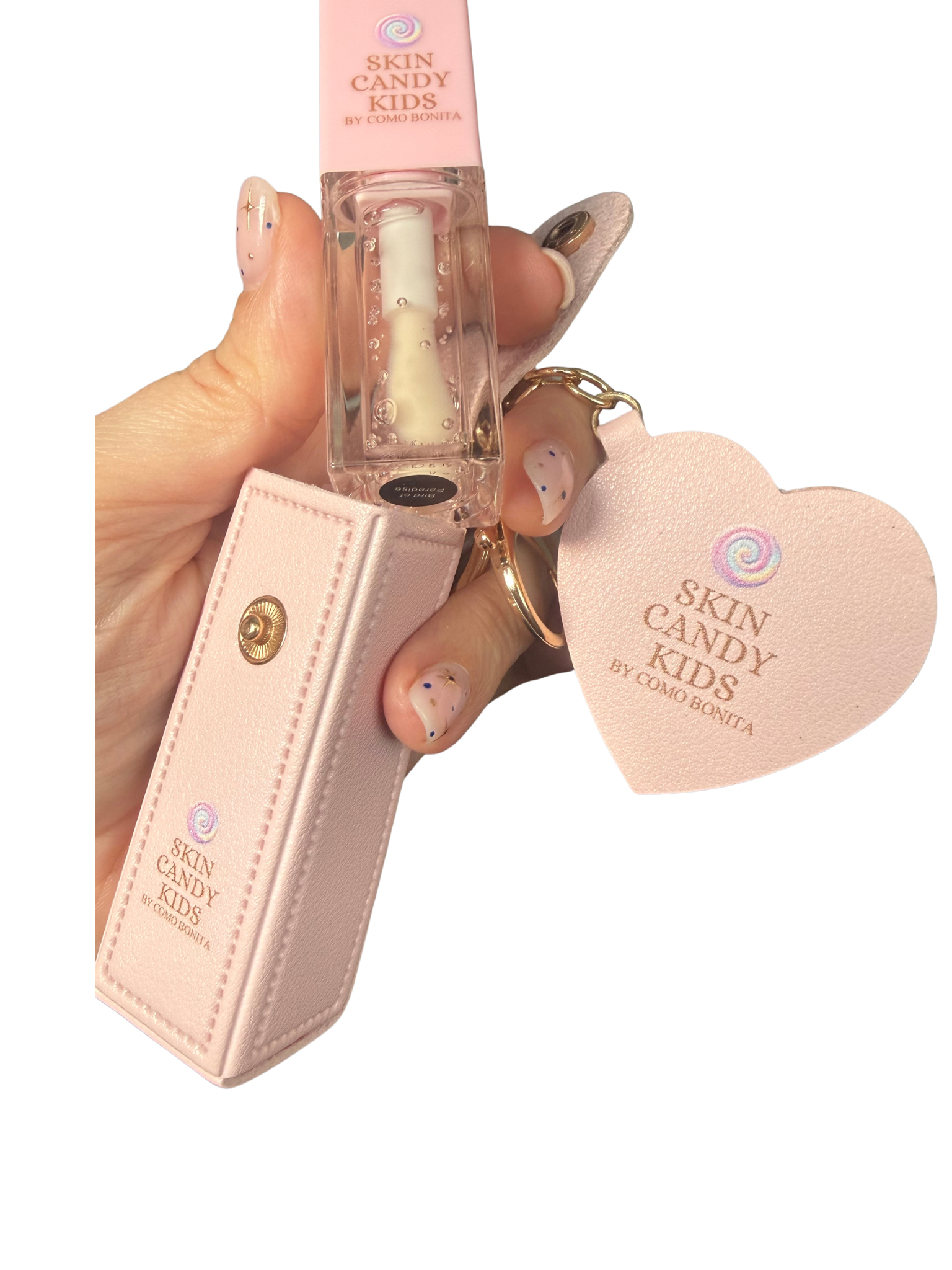 Candy Gloss Clip pouch with heart mirror